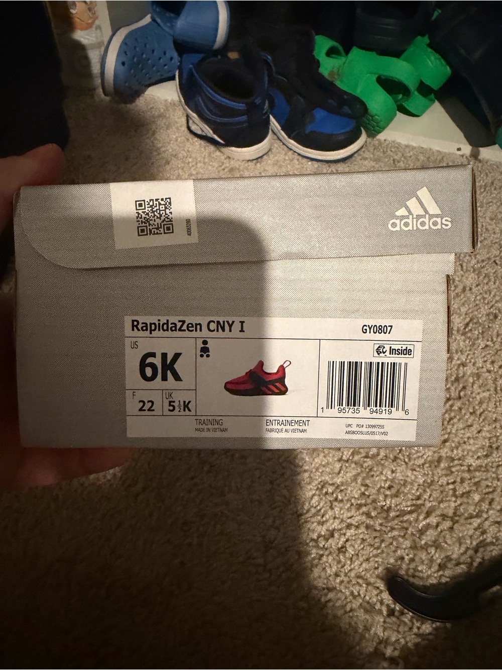 Toddler adidas shoes size 6 Red/Black